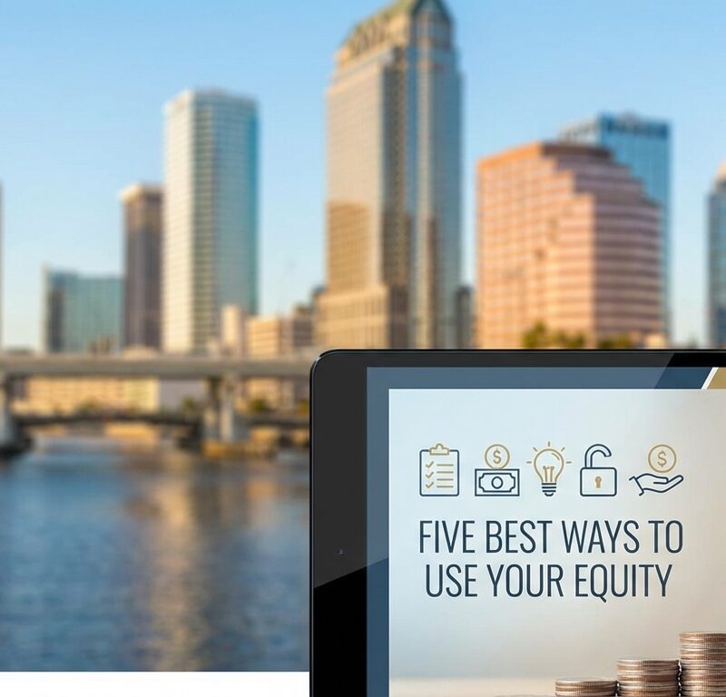 Tampa home with cash-out refinance concept tapping equity