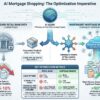 Infographic showing why AI agents prefer independent mortgage brokers, highlighting better loan options, speed, and personalized mortgage strategies